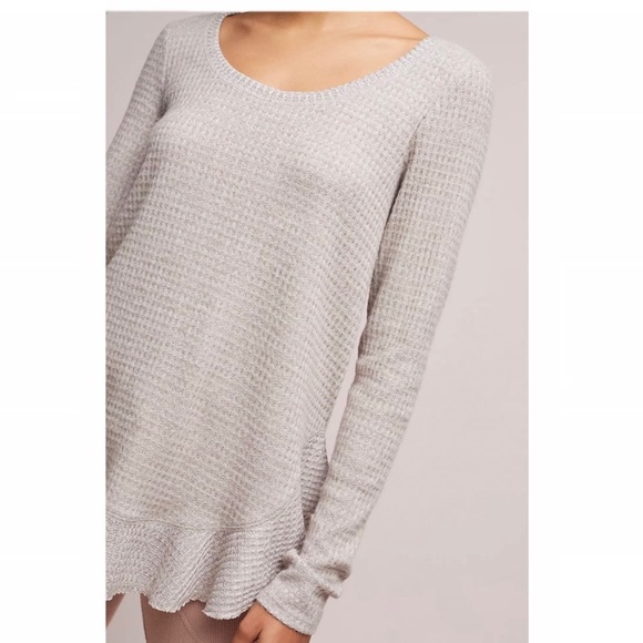 Anthropologie Saturday Sunday Wendy Waffle Tunic in Plum/Maroon - Picture 5 of 11